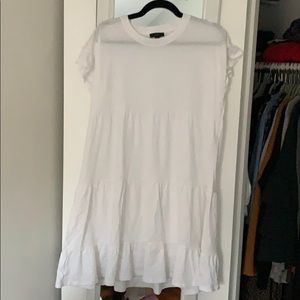 Jcrew white flowy T-shirt dress
